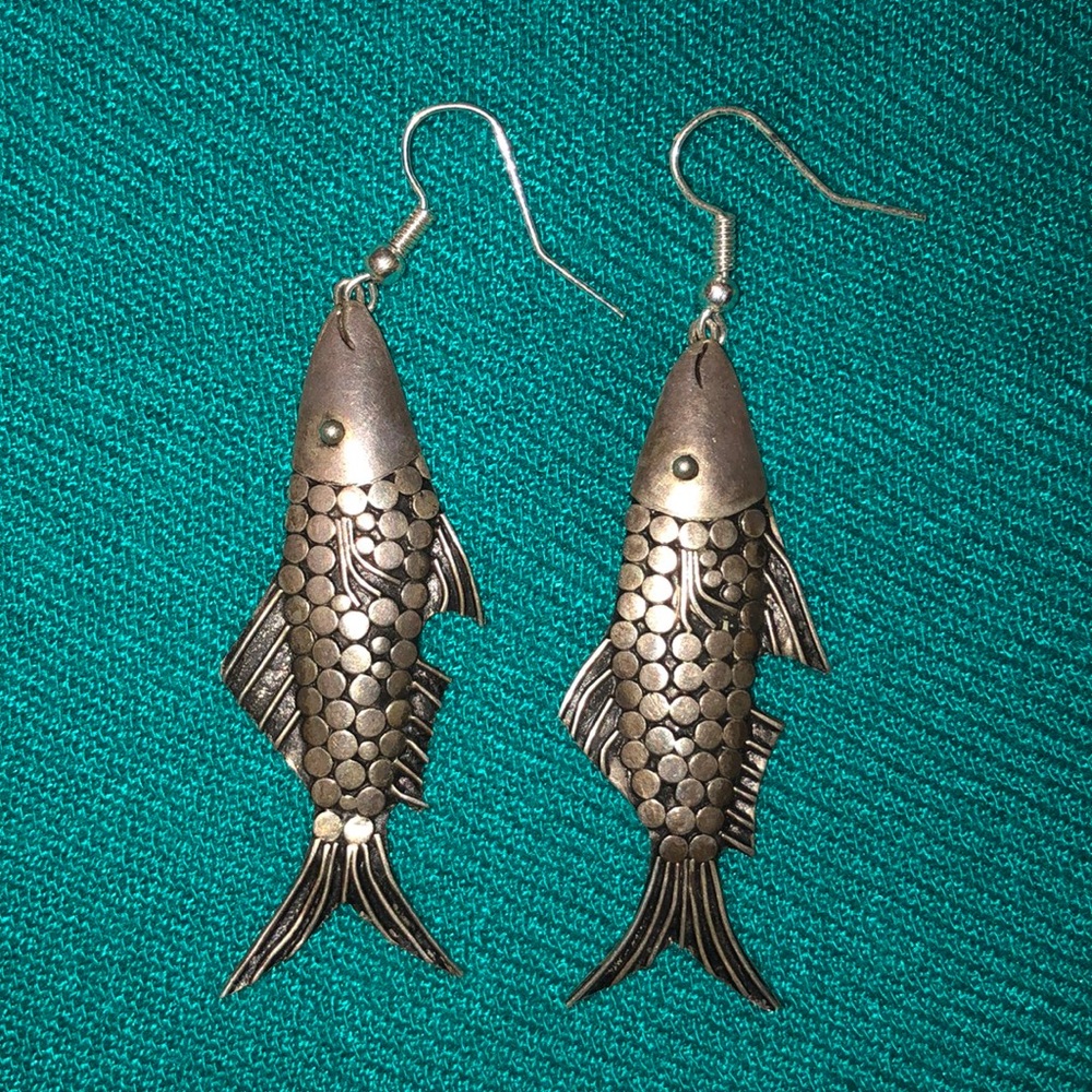 Silver Fish Earrings